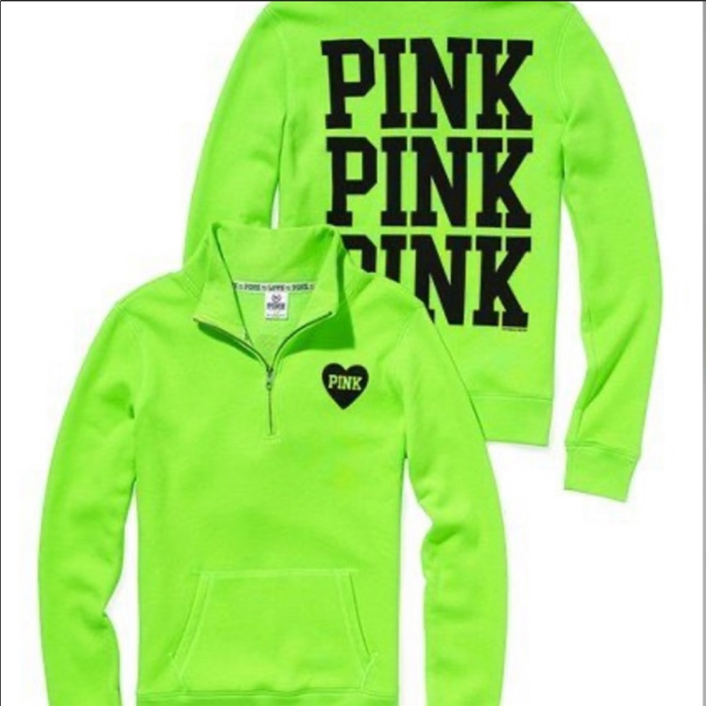 PINK Victorias Secret green pullover sweater
